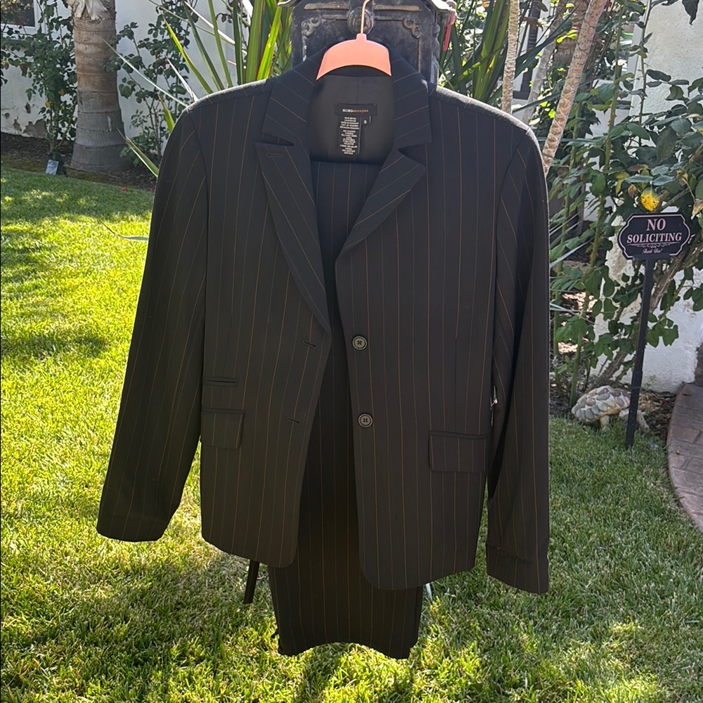BCBG Classic Black Pinstripe Women’s Suit
